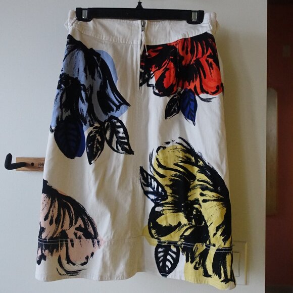 Anthropologie Maeve floral skirt cotton 2 XS - Picture 10 of 16